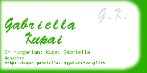 gabriella kupai business card